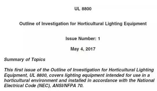 UL megjelent LED növényi növekedés lámpa szabvány-UL8800